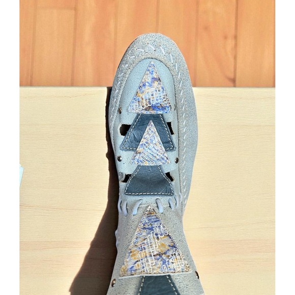 RARE Saks Alter Ego Italian Suede Moccasin Boots 36.5 Vero Cuoio Boho 6.5 Women - Picture 5 of 13